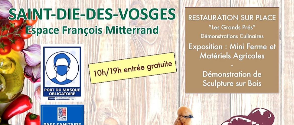 Le salon de la Table Vosgienne se déroulera de 10h à 19h le 5 et le 6 mars 2022 à Saint-Dié-des-Vosges