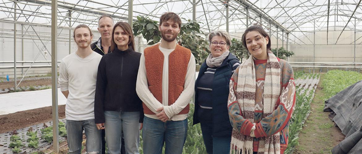 (De g. à d.) : Bastien Delhomme, Christian Fleurentin, Juliette Haas, Boris Suty, Cécile Aubert  et Julie Schaack. Photo DR