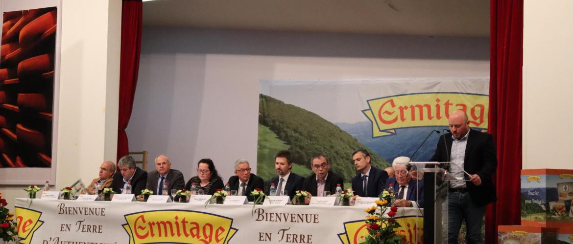 (De G. à D.) Sylvain Gloriot, Jérôme Mathieu, Jean-Jacques Gaultier, Delphine Picard, Daniel Gremillet, Gaël Rousseau, Patrick Floquet, Franck Perry, Christian Franqueville, Nicolas Lallemand. 