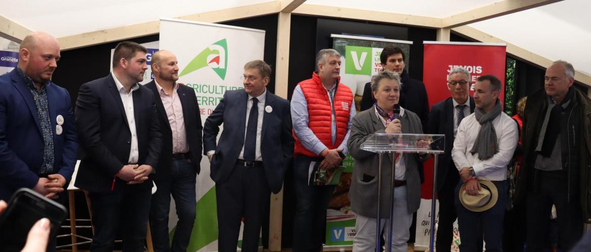 (De G. à D.) Nicolas Lallemand, Germain Blaise, Philippe Clément, François Vannson, Jérôme Mathieu, Valérie Michel-Moreaux, Jean Hingray, Daniel Gremillet, Christophe Naegelen, Jean-Jacques Gaultier ©Marion FALIBOIS