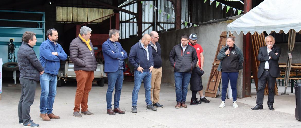 (G.àD.) Laurent Marcos, Thomas Vincent, Jérôme Mathieu, Franck Perry, Philippe Clément, Régis Colin, Germain Blaise, Justin Valentin, Laetitia Bender, Etienne Blaise ©Marion Falibois